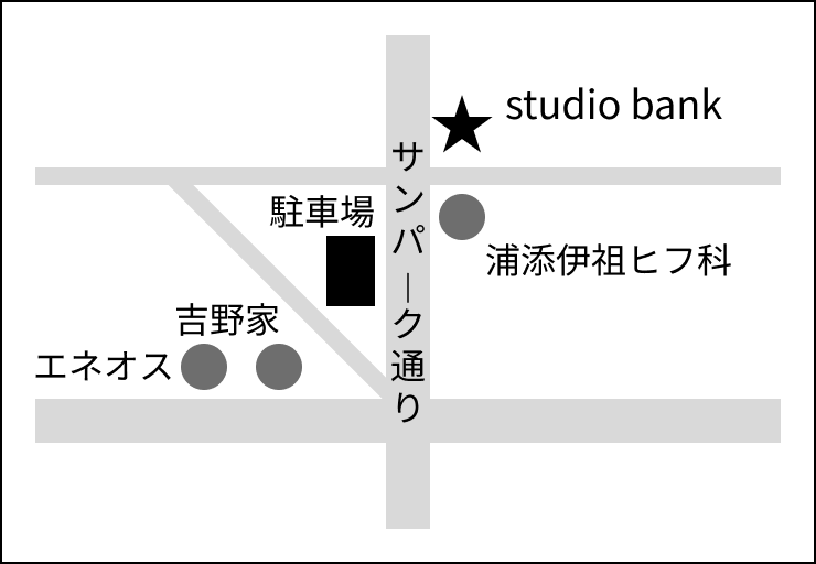 studio bank 駐車場案内